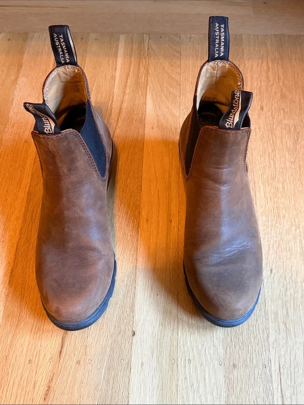Blundstone Women's Series 1673 Heeled Antique Brown Chelsea Boots - US 9